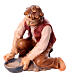 Milking boy in painted wood, Kostner Nativity scene 9.5 cm s1
