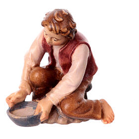 Giovane mungente legno dipinto Kostner presepe 9,5 cm