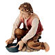 Giovane mungente legno dipinto presepe Kostner 12 cm s2