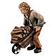 Rapaz com carrinho de mão para presépio madeira pintada Kostner com figuras altura média 12 cm s2