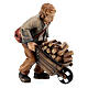 Rapaz com carrinho de mão para presépio madeira pintada Kostner com figuras altura média 12 cm s3