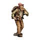Shepherd with logs in painted wood, Kostner Nativity scene 9.5 cm s1