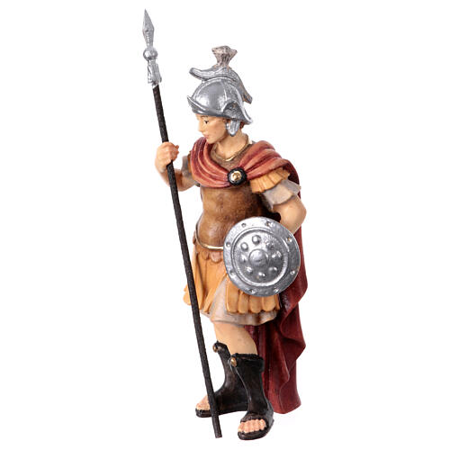Soldat romain bois peint crèche Kostner 9,5 cm 2