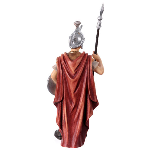 Soldat romain bois peint crèche Kostner 9,5 cm 4