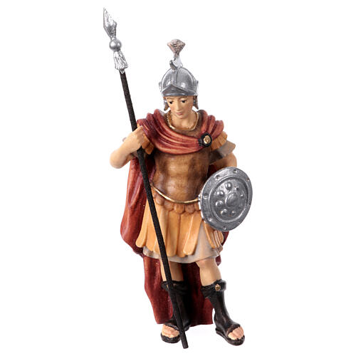 Soldato romano legno dipinto Kostner presepe 9,5 cm 1