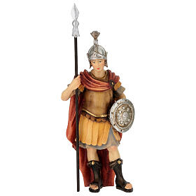 Roman soldier in painted wood, Kostner Nativity scene 12 cm