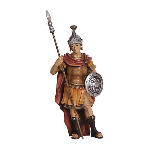 Kostner Nativity Scene 12 cm, roman soldier with shield, in painted wood 1
