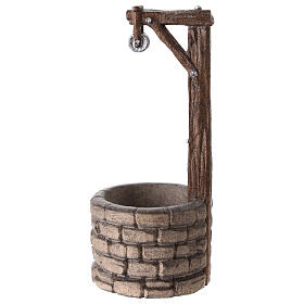 Pozzo legno dipinto Kostner presepe 9,5 cm