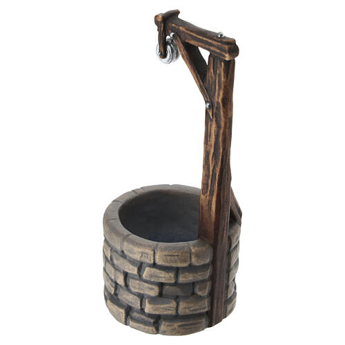 Puits bois peint Kostner crèche 12 cm 3
