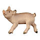 Cerdito de pie madera pintada Kostner belén 9,5 cm s1
