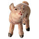 Cerdito de pie madera pintada Kostner belén 9,5 cm s2