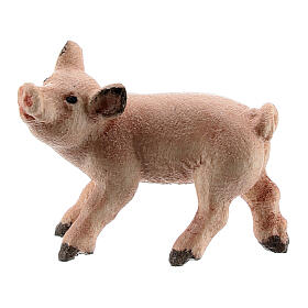 Schweinchen für Krippe Mod. Kostner Grödnertal Holz 12cm