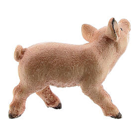 Schweinchen für Krippe Mod. Kostner Grödnertal Holz 12cm