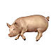 Cochon bois peint crèche Kostner 9,5 cm s1