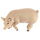 Cerdo madera pintada belén Kostner 12 cm s1