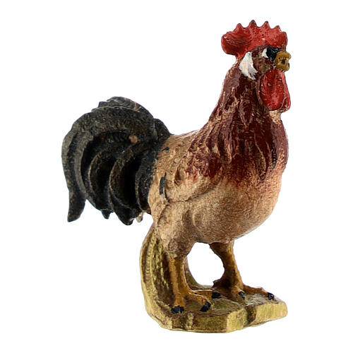 Gallo legno dipinto Kostner presepe 9,5 cm 4