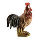 Gallo legno dipinto Kostner presepe 9,5 cm s1