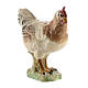 Gallina in piedi legno dipinto Kostner presepe 9,5 cm s2