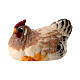 Gallina seduta legno dipinto Kostner presepe 9,5 cm s1