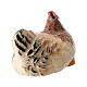Gallina seduta legno dipinto Kostner presepe 9,5 cm s4