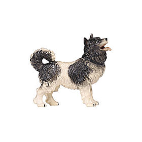 Chien bois peint crèche Kostner 12 cm