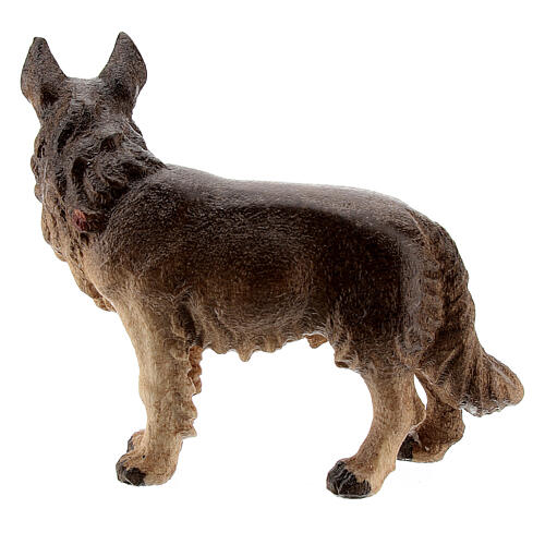 Schäferhund für Krippe Mod. Kostner Grödnertal Holz 9.5cm 2