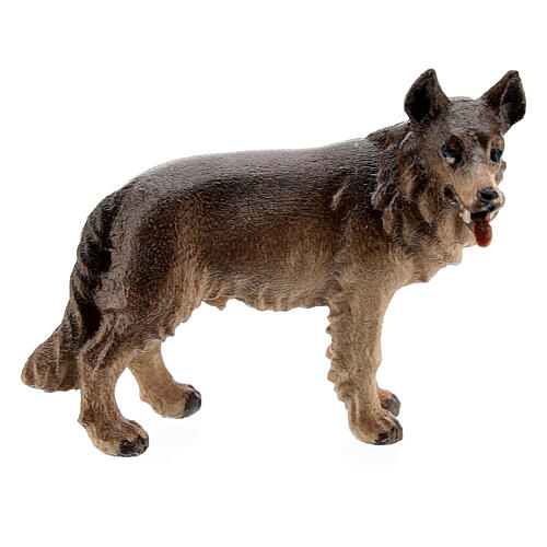 Cane pastore legno dipinto Kostner presepe 9,5 cm 1