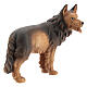 Cão pastor em madeira pintada para presépio Val Gardena com figuras altura média 12 cm modelo Kostner s3