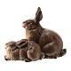 Rabbits in painted wood, Kostner Nativity scene 9.5 cm s1