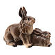Grupo conejos madera pintada Kostner belén 9,5 cm s3