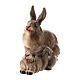 Kostner Nativity Scene 9.5 cm, group of rabbits, in painted wood s2