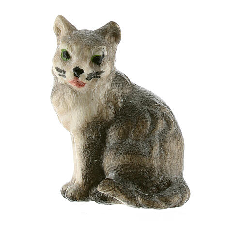 Kot drewno malowane szopka Kostner 12 cm 1
