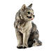 Gato em madeira pintada para presépio Val Gardena com figuras altura média 12 cm modelo Kostner s2