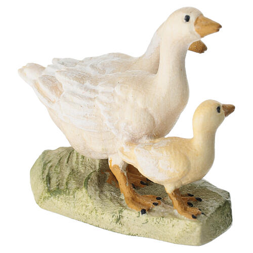 Grupo gansos madera pintada Kostner belén 9,5 cm 3
