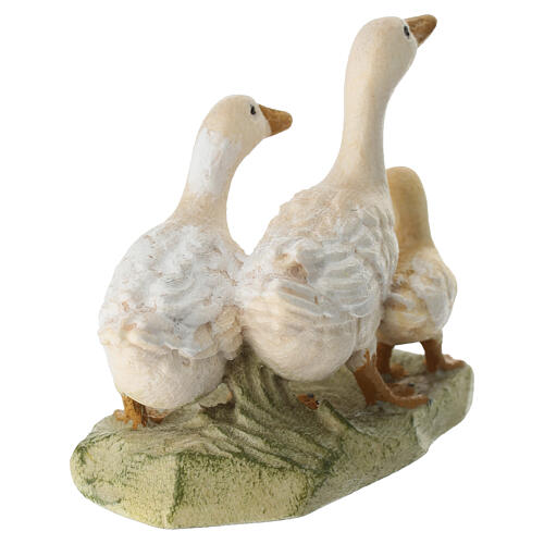 Grupo gansos madera pintada Kostner belén 9,5 cm 4