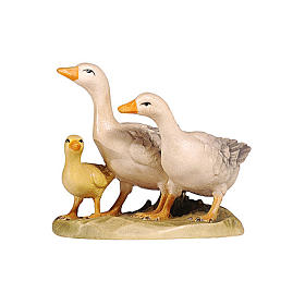 Kostner Nativity Scene 12 cm, three geese, in painted wood