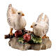 Dove couple in painted wood, Kostner Nativity scene 9.5 cm s1