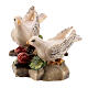 Dove couple in painted wood, Kostner Nativity scene 9.5 cm s2