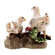 Casal pombas para presépio madeira pintada Val Gardena com figuras altura média 9,5 cm modelo Kostner s3