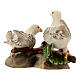 Couple colombes bois peint crèche Kostner 12 cm s3