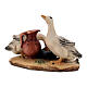 Geese with jug in painted wood, Kostner Nativity scene 12 cm s2