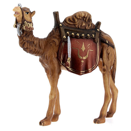 Camelo para presépio madeira pintada Val Gardena com figuras altura média 9,5 cm modelo Kostner 1