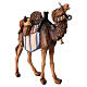 Camelo com bagagens para presépio madeira pintada Val Gardena com figuras altura média 9,5 cm modelo Kostner s3