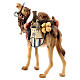 Kamel mit Beladung für Krippe Mod. Kostner Grödnertal Holz 12cm s2