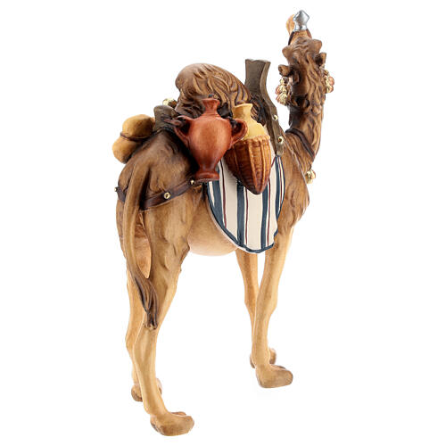 Camel with baggage in painted wood, Kostner Nativity scene 12 cm 4