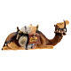 Camelo deitado para presépio madeira pintada Val Gardena com figuras altura média 9,5 cm modelo Kostner s4