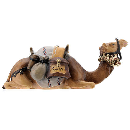 Liegendes Kamel für Krippe Mod. Kostner Grödnertal Holz 12cm 1