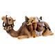 Camelo deitado para presépio madeira pintada Val Gardena com figuras altura média 12 cm modelo Kostner s2