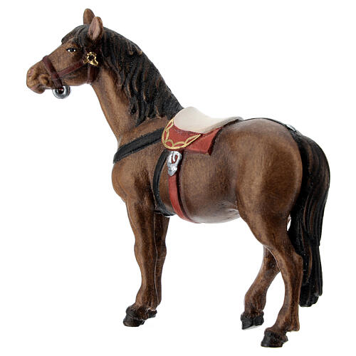 Horse in painted wood, Kostner Nativity scene 12 cm 5