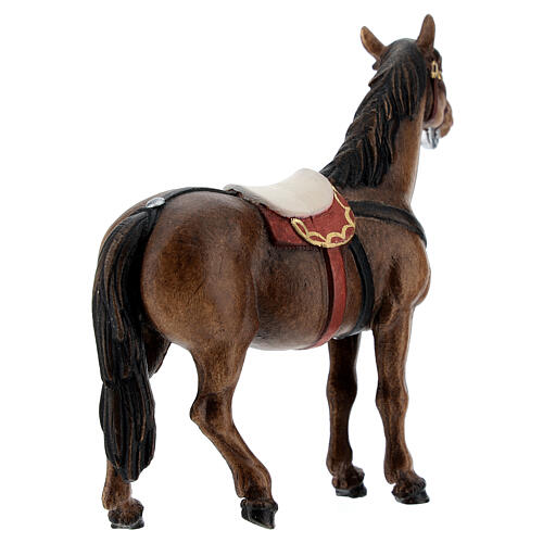 Caballo madera pintada belén Kostner 12 cm 6